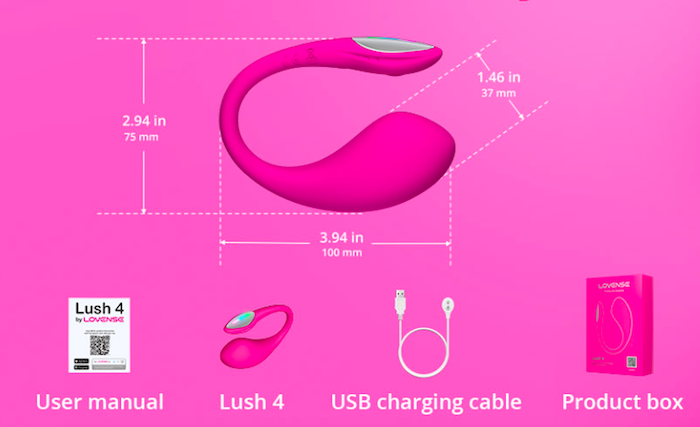 Lovense Lush 4 trứng rung không dây cao cấp điều khiển app tiện lợi