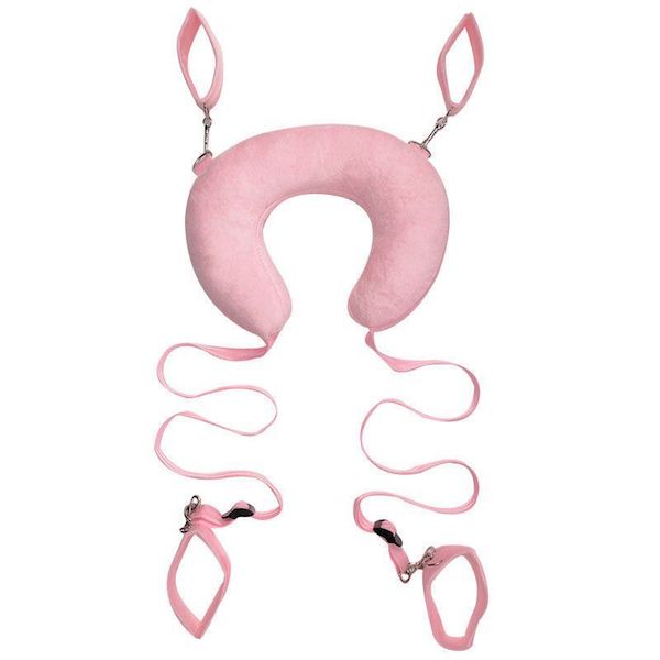 Bộ trói tay chân cổ gối chữ U đệm bông cao cấp BDSM