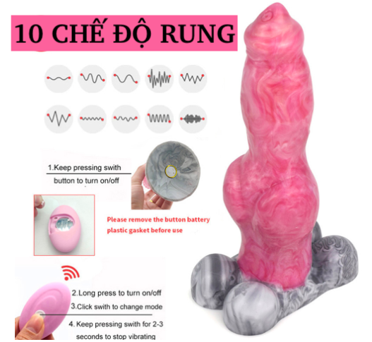 FAAK Hellfire dương vật giả rung 10 chế độ bắn tinh chân thực