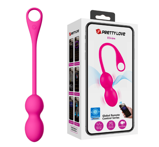 Trứng rung hồ lô Pretty Love Elvira điều khiển app tăng khoái cảm se khít âm đạo