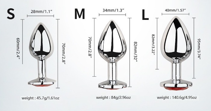 Phích inox cắm hậu môn đính đá đẹp nhỏ gọn tăng khoái cảm