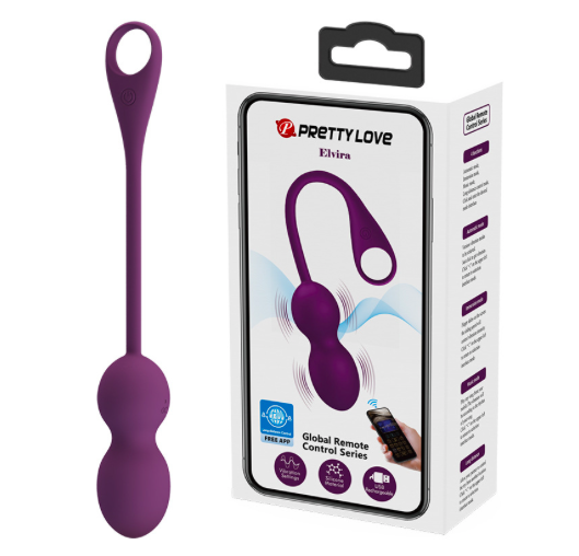 Trứng rung hồ lô Pretty Love Elvira điều khiển app tăng khoái cảm se khít âm đạo