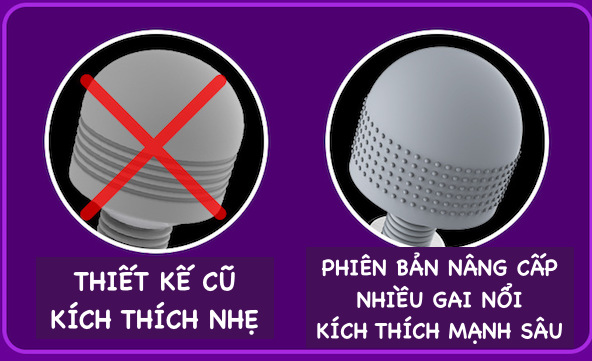 Chày rung Leten Lightning 2 silicon mềm nhiều tần số rung phát nhiệt Chày rung Leten Lightning 2 silicon mềm nhiều tần số rung phát nhiệt