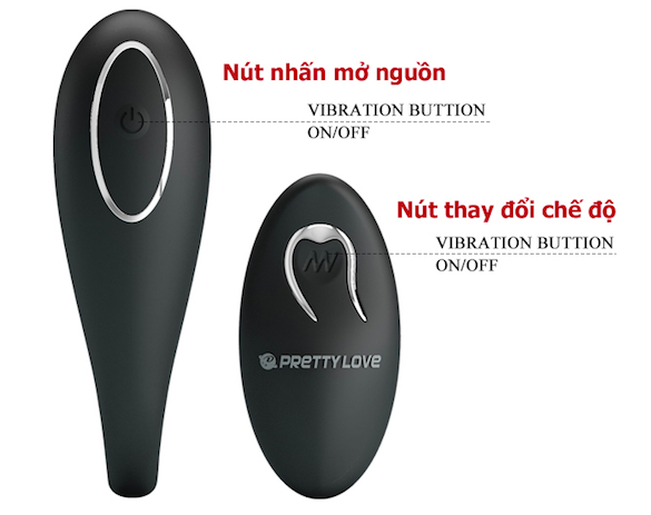 Trứng rung Prettylove Algernon 2 đầu cao cấp đột phá kích thích điểm G