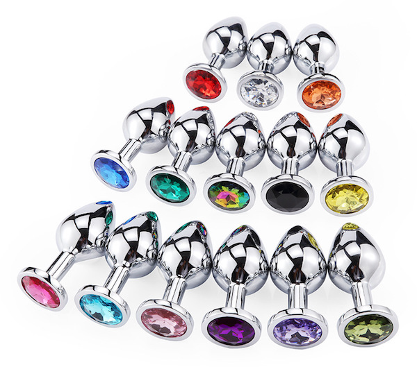 Phích inox cắm hậu môn đính đá đẹp nhỏ gọn tăng khoái cảm