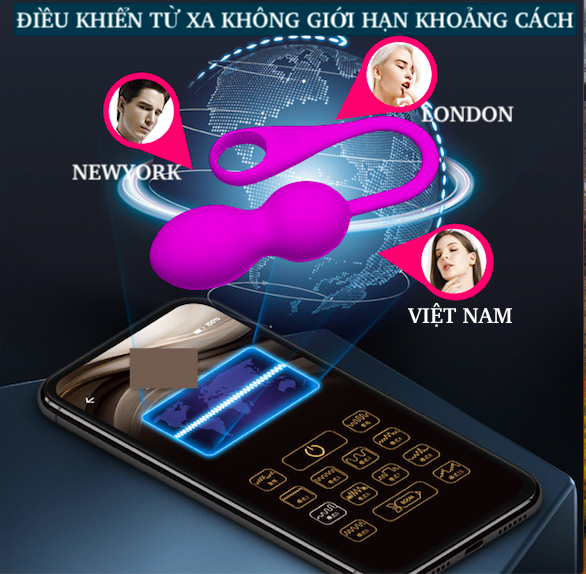 Trứng rung hồ lô Pretty Love Elvira điều khiển app tăng khoái cảm se khít âm đạo