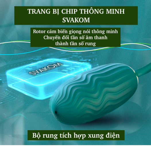Trứng rung Svakom Natalya cao cấp điều khiển app cảm biến âm thanh