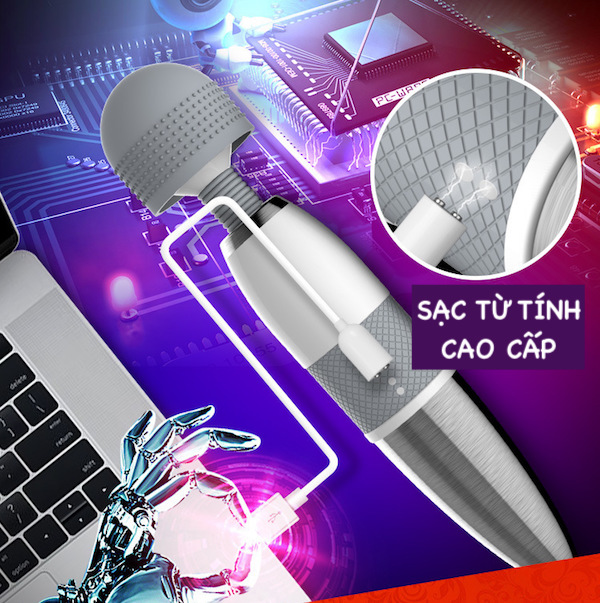 Chày rung Leten Lightning 2 silicon mềm nhiều tần số rung phát nhiệt Chày rung Leten Lightning 2 silicon mềm nhiều tần số rung phát nhiệt