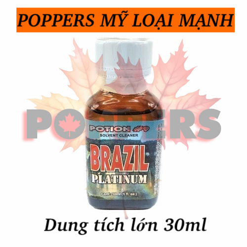 Popper Brazil Platinum 30ml loại mạnh dung tích lớn kích thích cực mạnh