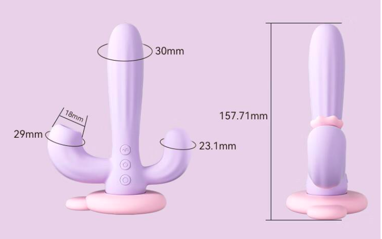 Svakom Bernice dương vật giả 3 nhánh xương rồng, kích thích điểm G