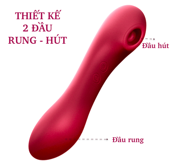 Máy massage 2 đầu Svakom Hill, rung bú hút mạnh, giày cao gót