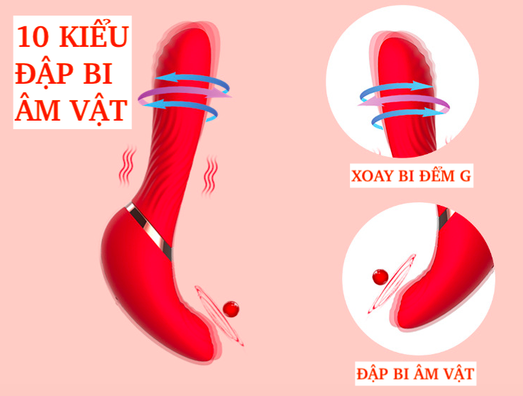 Nalone Noah - Máy massage xoay bi rung đập mạnh, kích thích cực đỉnh