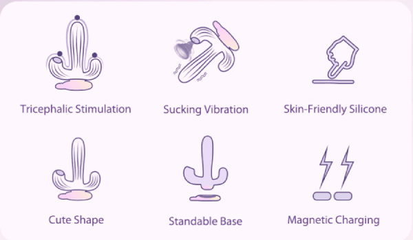 Svakom Bernice 3 nhánh kích thích điểm G rung hút tăng khoái cảm