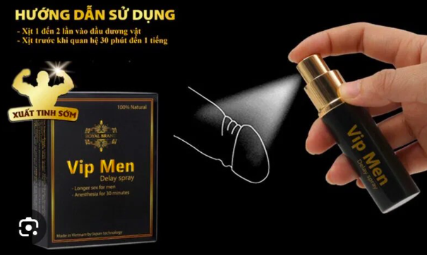 Chai xịt Vip Men kéo dài thời gian xuất tinh, chống rối loạn