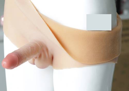 Quần gắn dương vật mềm ruột rỗng Jiuai lót nhung siêu thật