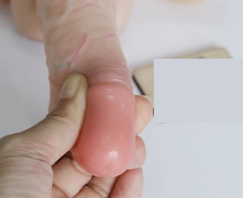 Quần gắn dương vật mềm ruột rỗng Jiuai lót nhung siêu thật