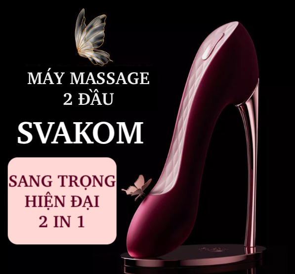 Máy massage 2 đầu Svakom Hill, rung bú hút mạnh, giày cao gót
