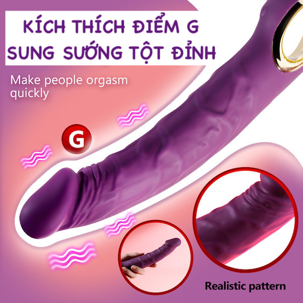 Dương Vật Giả Jump-O 10 Chế Độ Rung Kích Thích Điểm G Mạnh Mẽ