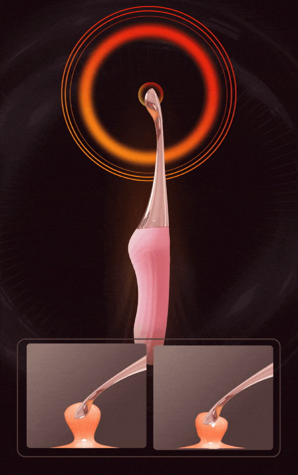 Thanh rung massage 2 đầu Jiuai Tanchun silicone ABS 3 đầu phụ kích thích điểm G