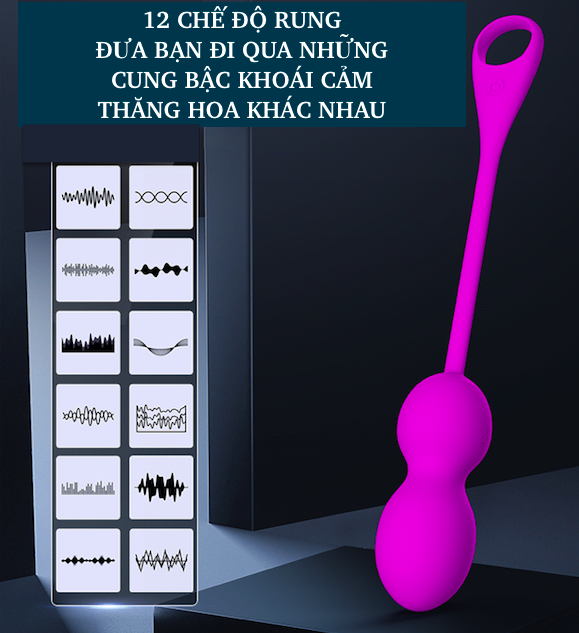 Trứng rung Pretty Love Elvira điều khiển app se khít âm đạo