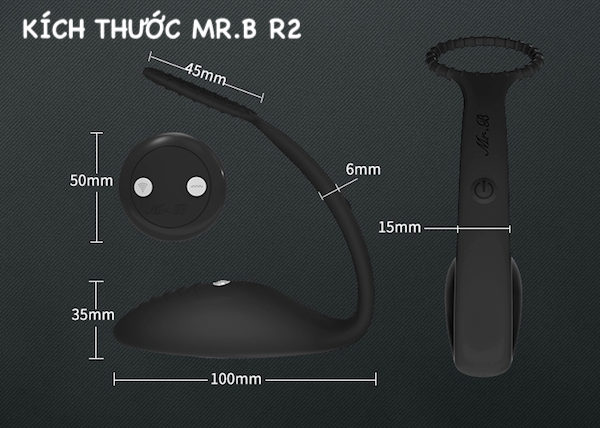 Đánh giá Máy massage tuyến tiền liệt Mr.B R2 xung điện có vòng đeo loại tốt