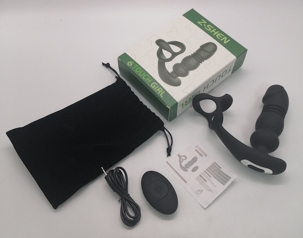 Phích cắm hậu môn Z-Shen rung thụt vòng đeo bìu tăng khoái cảm nam