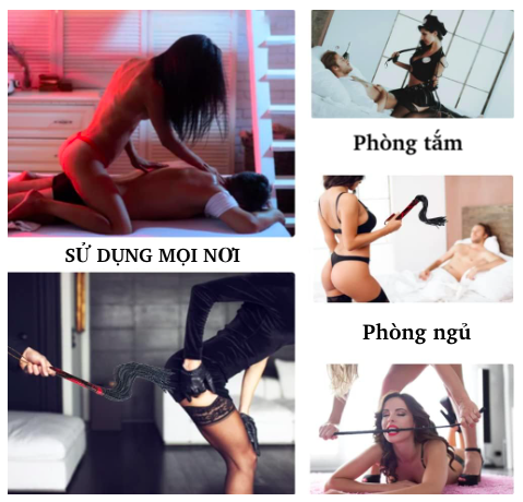 Roi Da BDSM Lan Wan Cao Cấp Mạnh Mẽ Hấp Dẫn Màu Đỏ Đen