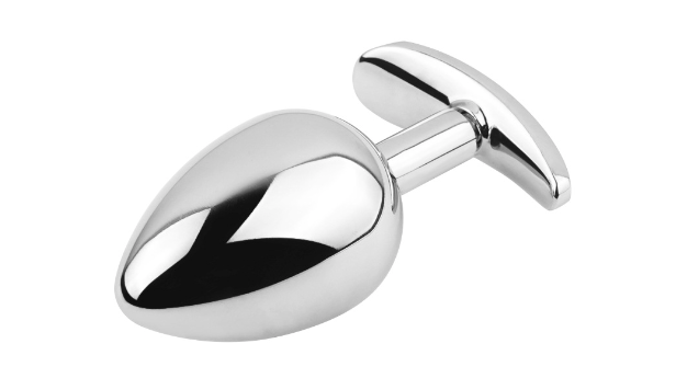 Phích inox hậu môn đính đá size 3.4cm nhỏ gọn kích thích