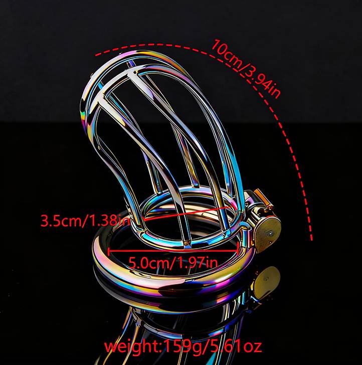 Khóa Dương Vật Kim Loại Mạ Ánh Đa Sắc BDSM Cao Cấp Chính Hãng