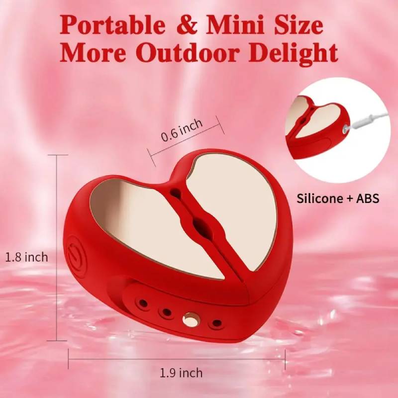 Máy Massage Ngực Kẹp Núm Vú Hình Trái Tim Điều Khiển App Kích Thích Nhũ Hoa