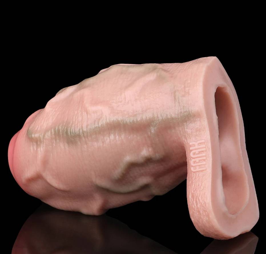 Bao Đôn Dên Silicon Hở Đầu FAAK Tăng Kích Thước Dương Vật Chống Xuất Tinh Sớm