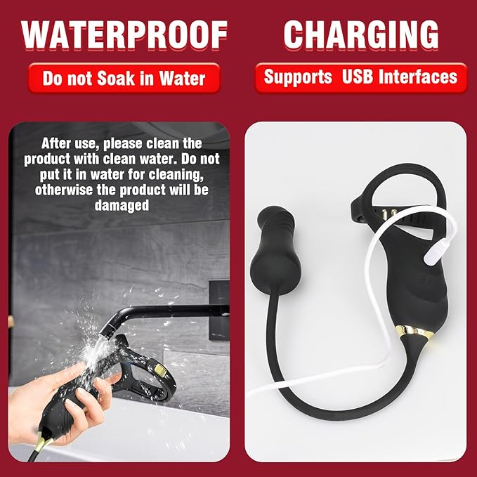 Vòng đeo dương vật kết hợp dụng cụ anal plug rung thụt massage hậu môn Lord of the Rings III