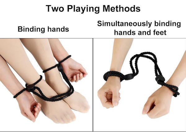 Dây trói tay chân bạo dâm có khóa điều chỉnh đồ chơi SM