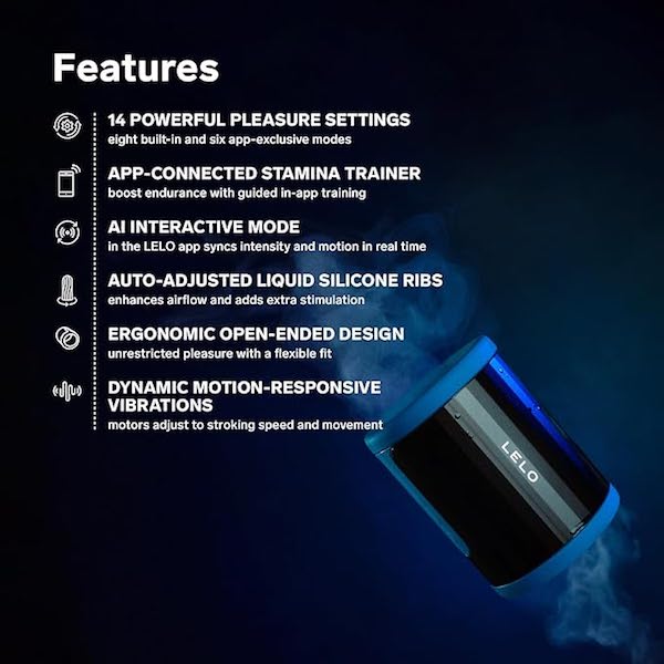 Máy thủ dâm và tập luyện Lelo F2S điều khiển qua app sextoy cao cấp cho nam