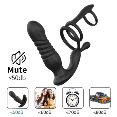 Máy Kích Thích Hậu Môn Tuyến Tiền Liệt 3 Trong 1 Có Vòng Đeo Dương Vật