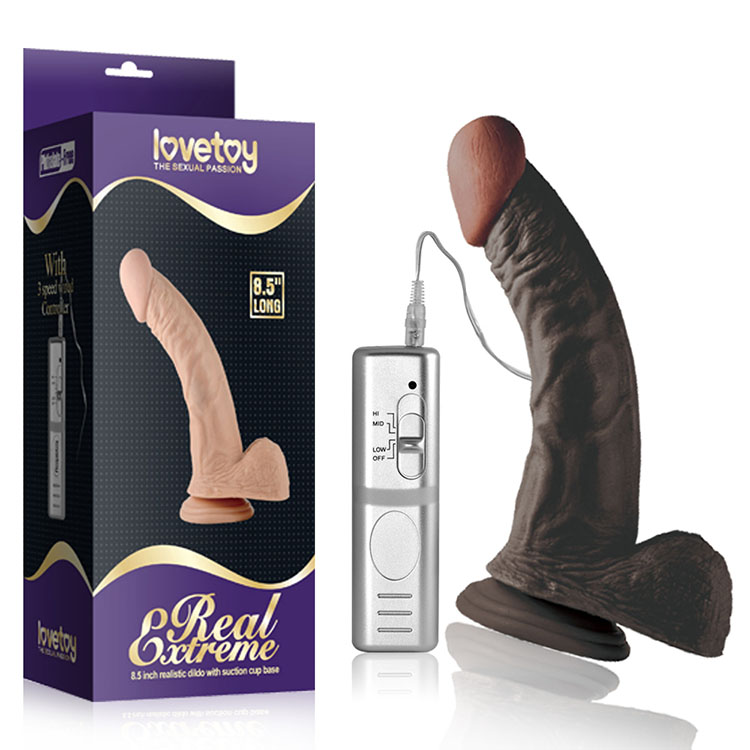 Dương vật giả cao cấp Lovetoy Real Extreme Real 8.5 rung dính tường 21.5cm