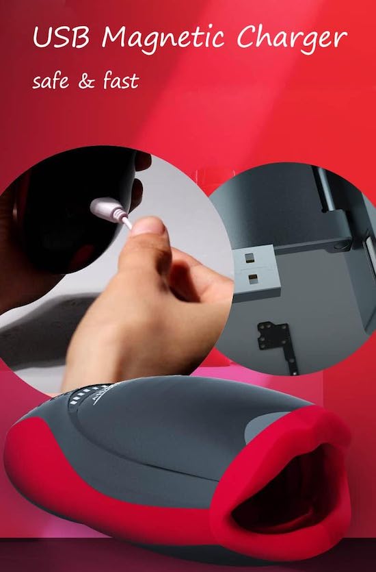 Máy thủ dâm Ailighter Elite Fiery Red Lips miệng giả thông minh mô phỏng oral sex