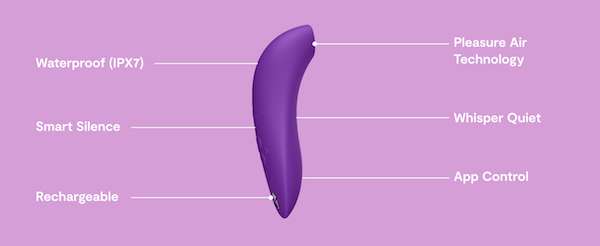 We-Vibe Melt 2 Máy Kích Thích Âm Vật Sóng Khí Cao Cấp Điều Khiển Qua App