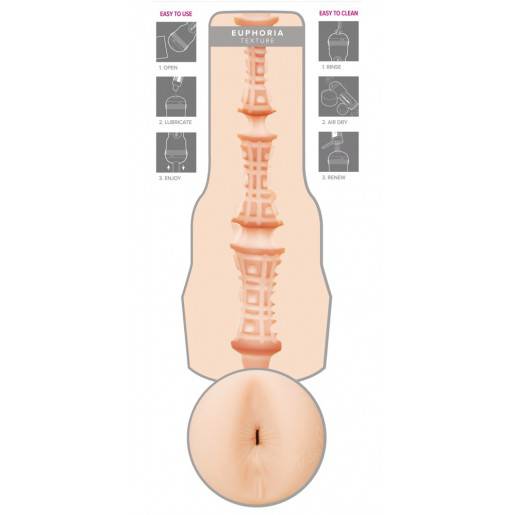 Âm đạo giả Fleshlight Girls Riley Reid Euphoria cấu trúc hậu môn người mẫu diễn viên