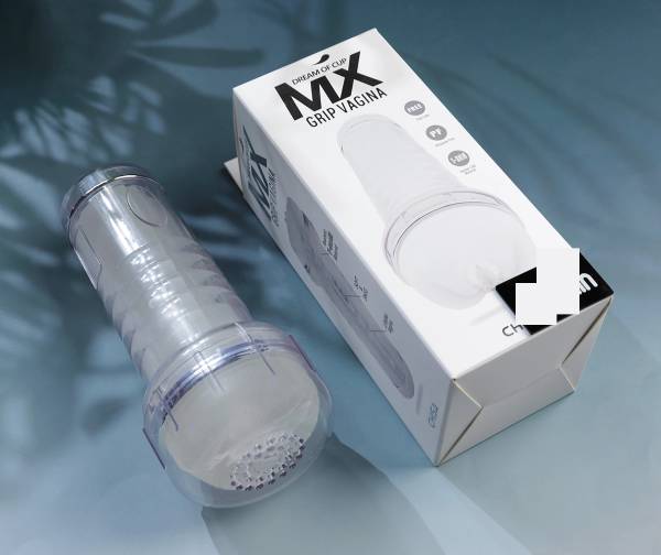 Âm đạo giả Chisa MX Grip Vagina lõi silicon trắng dạng đèn pin