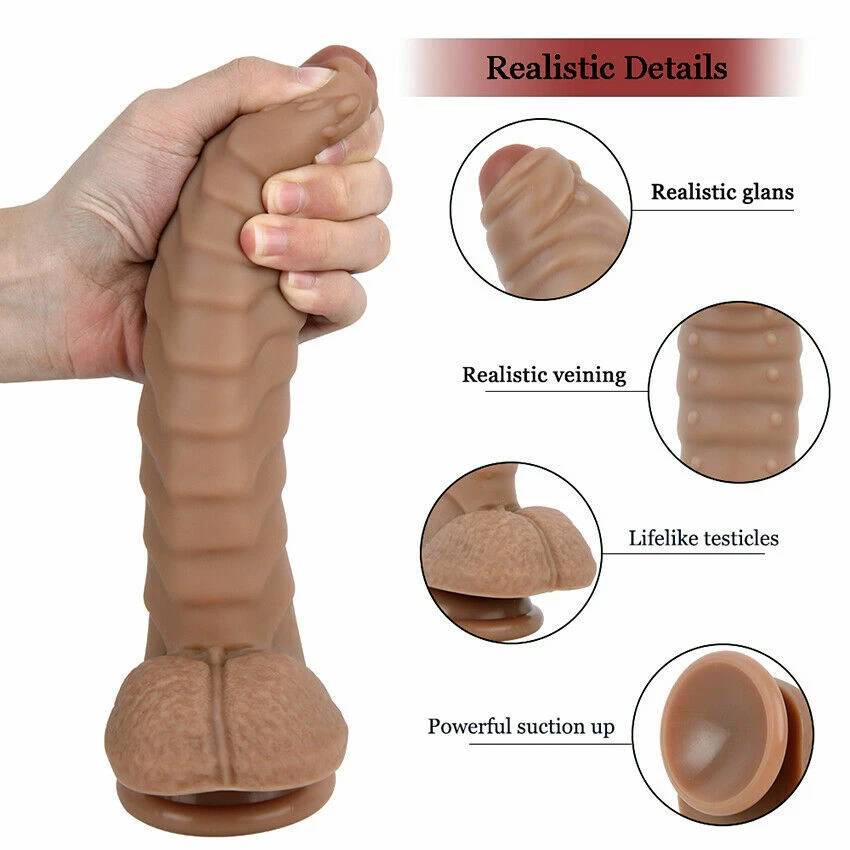 Dương vật giả Kirin G hình sâu bướm vảy cá có đế hít tường