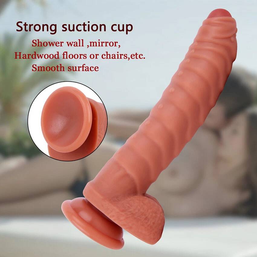 Dương vật giả Kirin G hình sâu bướm vảy cá có đế hít tường