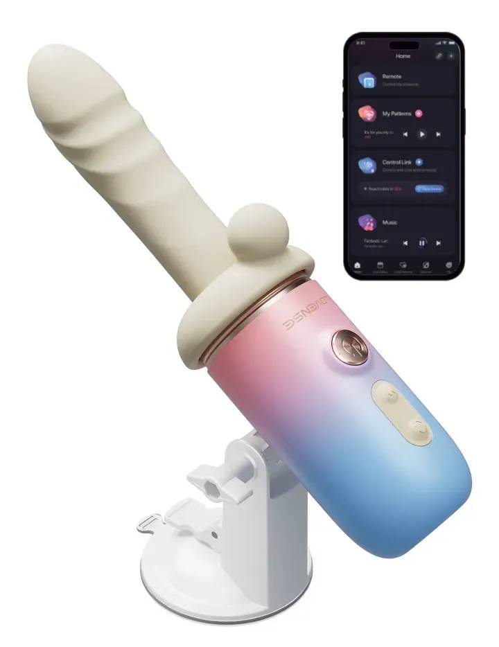 Dương vật giả Lovense Spinel rung thụt toả nhiệt điều khiển App điện thoại