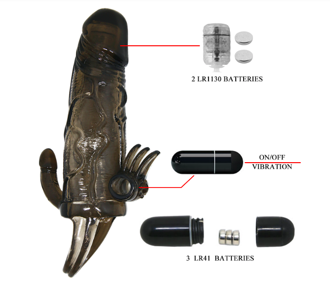 Bao cao su đôn dên Brave Man quai đeo rung 2 đầu nhánh kích thích mạnh