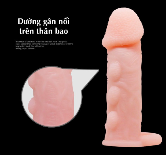 Bao cao su đôn dên Brave Man gân gai bi nổi siêu kích thích