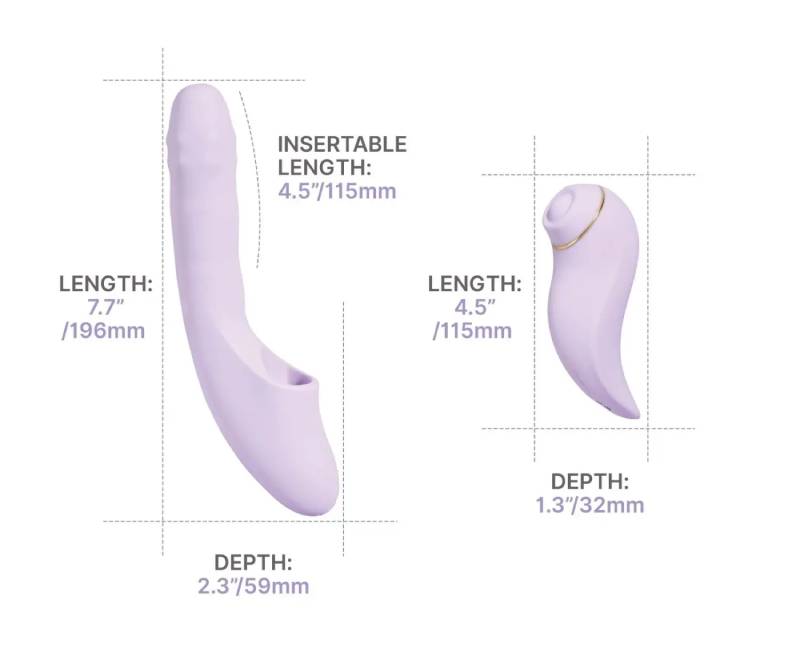 Dương vật giả Svakom DuoGlow điều khiển qua app massage điểm G và âm vật Dương vật giả Svakom DuoGlow điều khiển qua app massage điểm G và âm vật