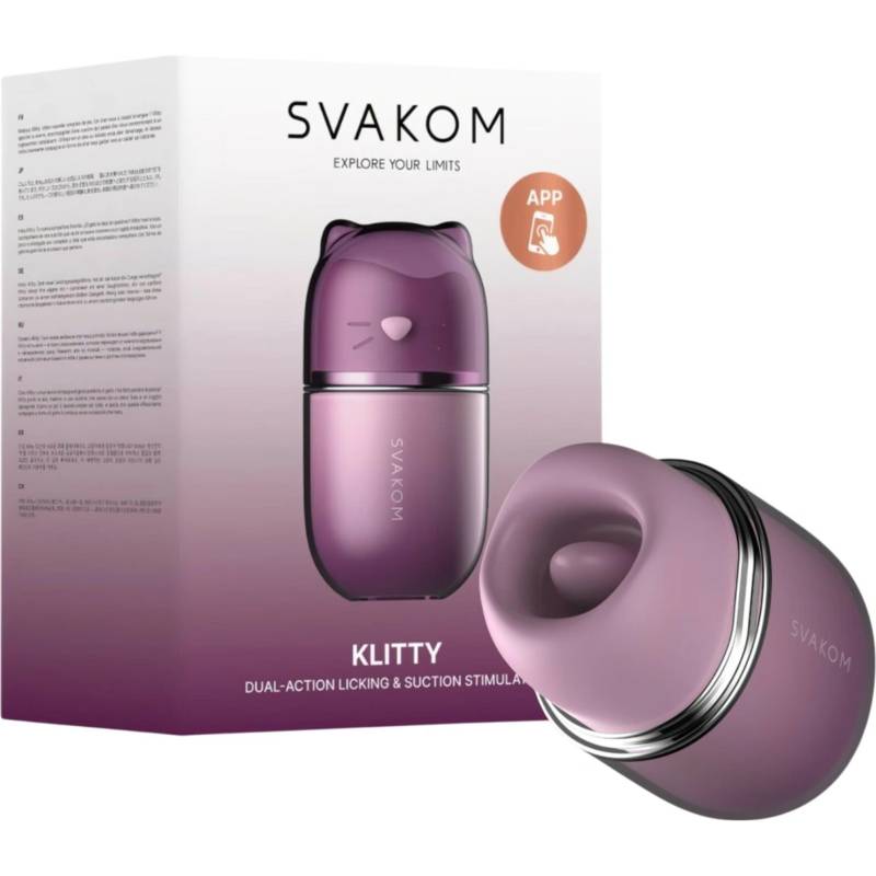 Svakom Klitty lưỡi liếm 3 in 1 rung hút liếm điều khiển qua app massage âm vật