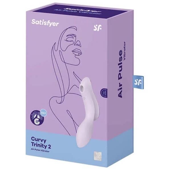 Satisfyer Curvy Trinity 2 Máy Rung Kích Thích Điểm G Sóng Áp Suất Clitoris Cao Cấp