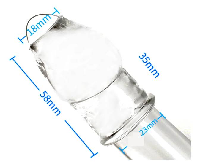 Bao cao su đôn dên tăng kích thước Aichao Thin Xanh - Hở quy đầu