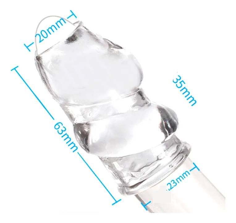 Bao cao su đôn dên tăng kích thước Aichao Thin Xanh - Hở quy đầu